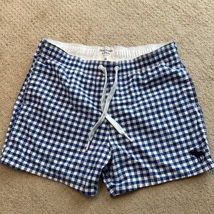 XL Abercrombie gingham swim shorts